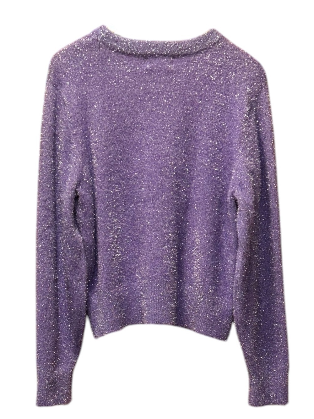 Old Navy Purple Metallic Crewneck Sweater - Picture 3 of 4